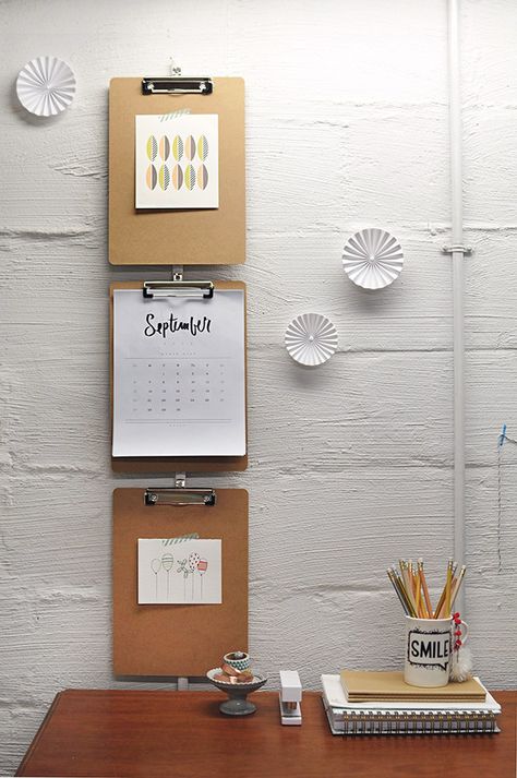 Announcement Board, Office Styling, Desk Nook, Cool Calendars, Family Command Center, Pantry Wall, Cement Wall, How To Hang, Trendy Home Decor