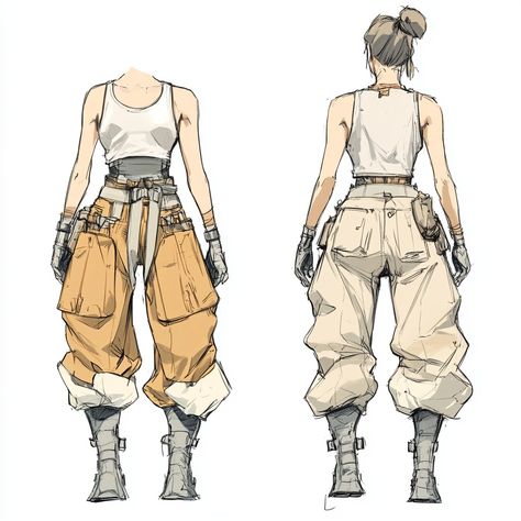 Girl Mechanic Outfit, Mechanic Outfit Female, Engineer Outfit Women, Engineer Character Design, Arcane Fashion, Mountain Climbing Outfit, Freya Core, Mad Max Fashion, Engineer Outfit