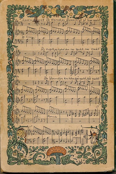 Sheet Music Decor, Music Notation, Sheet Music Art, Newspaper Art, Music Illustration, Notes Art, Fairytale Illustration, Paper Artwork, Arte Inspo