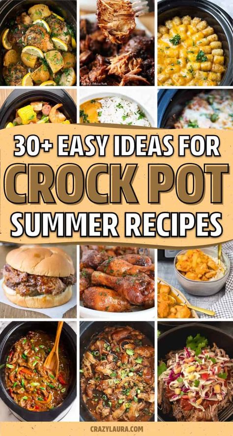 If you’re looking for some simple and easy one pot dinner ideas to make this summer, check out these super tasty crock pot recipes for the family! One Pot Dinner Ideas, Easy Summer Crockpot Recipes, Summer Crockpot, Summer Crockpot Recipes, Crazy Laura, Easy Crockpot Dinners, Easy Summer Dinners, One Pot Dinner, Summer Recipes Dinner