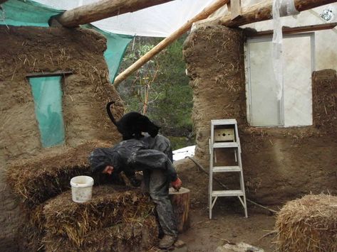 Introduction to Cob: The Ancient, Natural, Tiny House Building Method with Dave Olsen Cob House Construction, Cob House Blueprint, 2 Story Cob House, Cob House Bottle Wall, Cob House Exterior Natural Building, Cob House Interior, Tiny House Building, Granny House, Cob Building