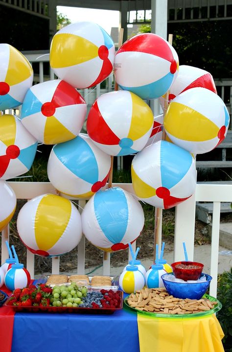 Have a Ball Summer Party Beach Ball Party, Backyard Pool Parties, Birthday Games For Adults, Pool Party Games, Birthday Pool Party, Splash Party, Budget Party, Summer Party Themes, Pool Party Ideas