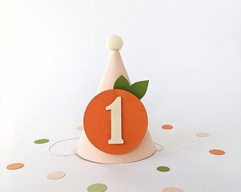 Orange Baby Shower Decorations, Clementine Birthday, Cutie Party, Citrus Party, Fruit Birthday Party, Cake Smash Pictures, Red Birthday Party, 1st Birthday Hats, Orange Birthday