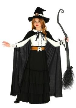 Girls Salem Witch Costume Salem Witch Costume, Witches Costumes For Women, Kids Witch Costume, Witch Costume Diy, Plus Size Halloween Costume, Children Costumes, Plus Size Costume, Witch Costumes, Halloween Outfit Ideas