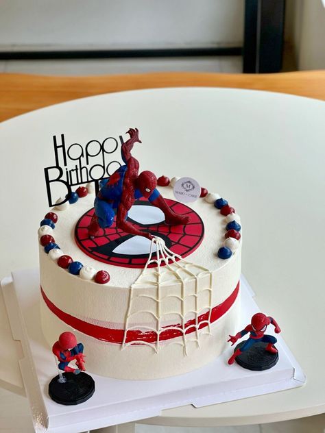 Cake Designs Spiderman, Spiderman Cake For Boys, Birthday Cake Spiderman Ideas, Unique Birthday Cakes For Kids Boys, Kue Ultah Spiderman, Little Boy Birthday Cakes, Birthday Cake For Kids Boy, Cartoon Cakes For Kids, Spiderman Cake Birthday For Kids