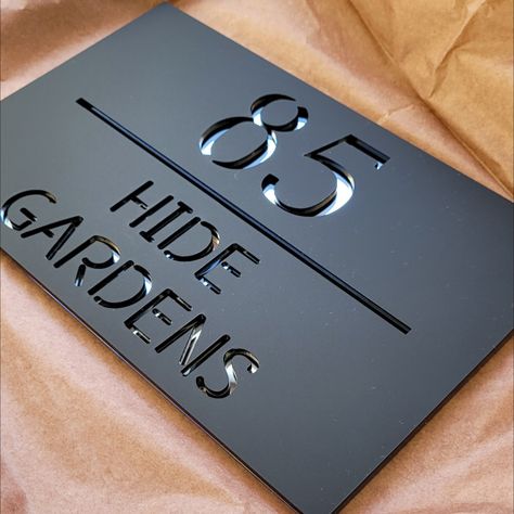 Hidden Garden, Door Plaques, Door Numbers, Address Sign, House Numbers, Home Signs, 3d Printing, Modern House, Signs