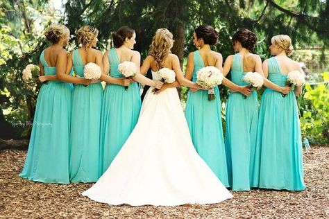 Visit the post for more. Tiffany Blue Bridesmaids, Tiffany Blue Bridesmaid Dresses, Tiffany Blue Weddings, Tiffany Blue Wedding, Tiffany Wedding, Blue Bridesmaids, Wedding Wishes, Wedding Pics, Tiffany Blue