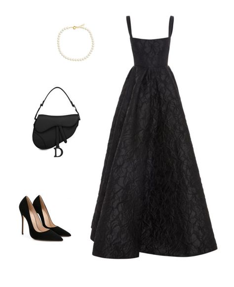 Formal Dresses Long Classy, Occasional Outfits Dresses, Occasional Clothing Dr, Oscars Outfit Ideas, Black Gown Elegant Classy, Occasional Clothing, Women Outfit, Glam Dresses, Kpop Fashion Outfits