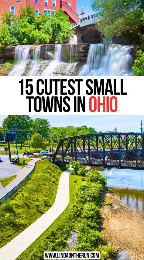 15 Cutest Small Towns in Ohio Ohio Road Trip, Places To Visit In Ohio, Grove City Ohio, Ohio Vacations, Midwest Vacations, Cambridge Ohio, Lancaster Ohio, Iowa Travel, Road Trip Ideas