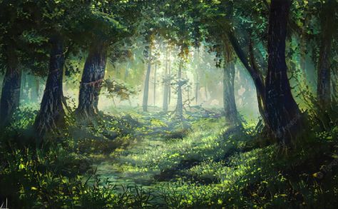 Magical Trees, Branches Of Trees, Summer Forest, Magical Tree, Leaves And Branches, Forest Elf, Fairy Forest, Oak Forest, Tree Landscape