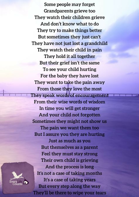 Grandparents suffer the loss of a grandchild too, they suffer twice as they have to watch their child grieve also.#Everylifecounts #babylossawarness Losing Grandparents, Loss Of A Grandchild, Quotes About Losing A Grandparent, Quotes About Grandparents Passing, How To Grieve A Grandparent, Griefing Your Child, Grandchildren, Cool Things To Make, It Hurts