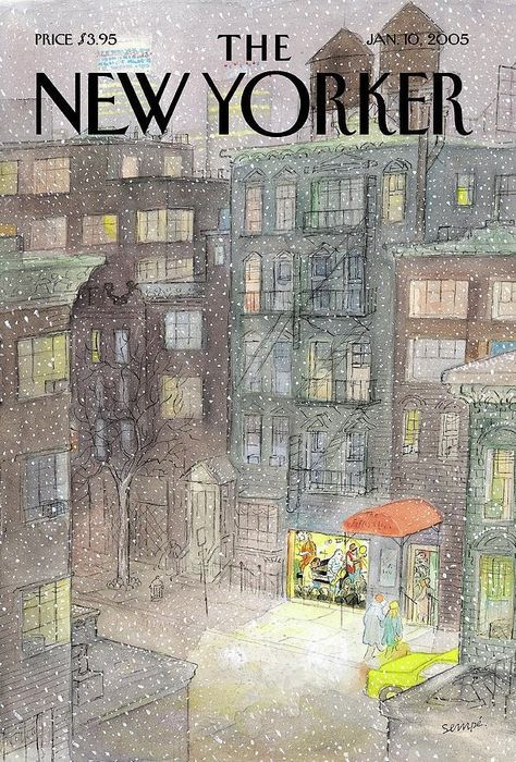 Mark W. on Twitter: "Hot Spot by Jean-Jacques Sempe Oh, how I miss this #Jazz… " The New Yorker Magazine, New Yorker Magazine, 동화 삽화, New Yorker Covers, Winter City, January 10, Cover Artwork, Night Scene, Vintage Magazine