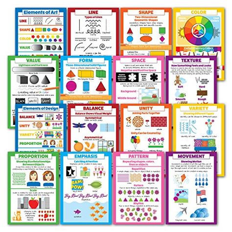 Elements of Art- FREE Printable Book - Homeschool Giveaways Art Principles Of Design, Art Class Posters, Art Principles, Elements Of Art Line, Art Classroom Posters, Elementary Art Classroom, Art Room Posters, Balance Design, Elements And Principles