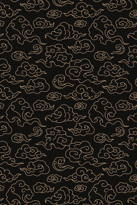 Cloud phone background, blue pattern | Free Vector - rawpixel Chinese Clouds Pattern, Chinese Cloud Pattern, Japanese Cloud Pattern, Cloud Iphone Wallpaper, Drawing Basics, Cloud Background, Japanese Background, Wallpaper Gold, Cloud Phone