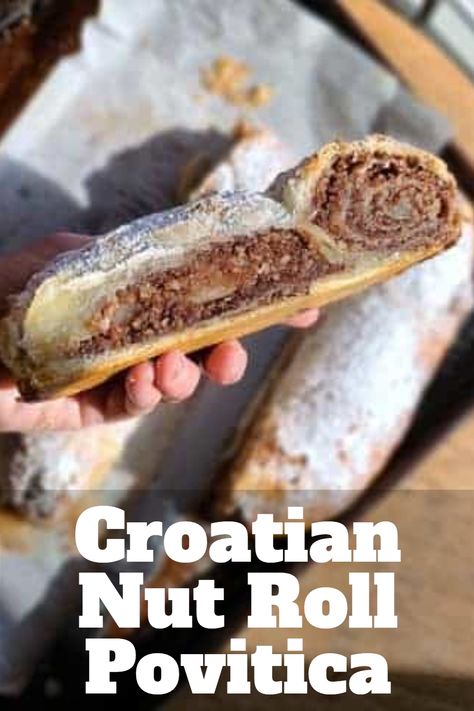 Growing up Mom spent all day making her exquisite croatian nut roll povitica. I’ve created an easy way for you to enjoy this ethnic delicacy! #easynutdessert #nutrollrecipe Povitica Bread Recipe, Povitica Recipe, Pecan Desserts Recipes, Nut Roll Recipe, Nut Roll, Pecan Desserts, Nut Rolls, Holiday Bread, Dessert Simple