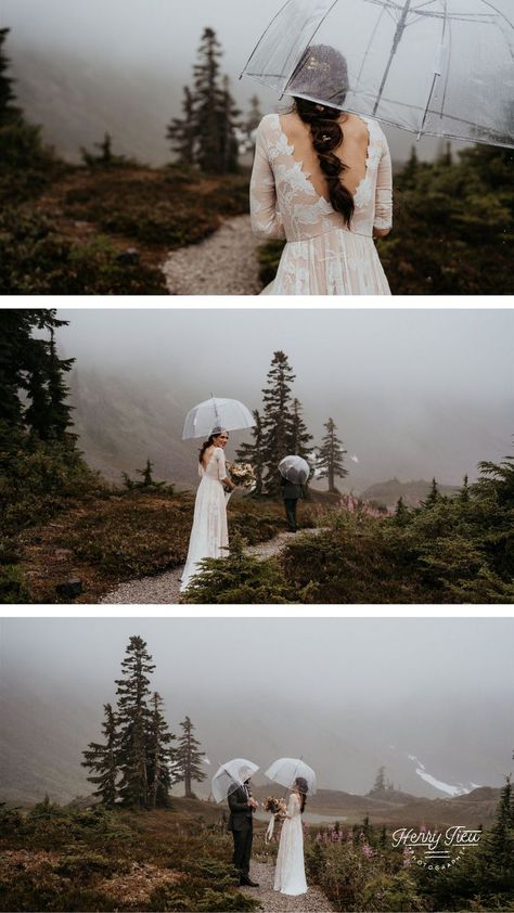 Rain Elopement in North Cascades National Park. Elope in the Rain. North Cascades Elopement. Rainy Elopement Photography, Wedding Rain Pictures, Wedding Rain Photography, Rainy Day Wedding Pictures, Rain Elopement, Wedding In Rain, Rain Wedding Photos, Rainy Elopement, Colorado Pictures