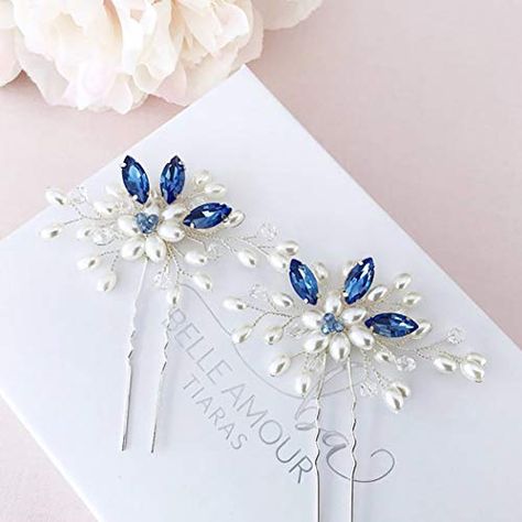 Bride Headpiece Pearl, Crystal Wedding Hair Accessories, Bridal Hair Pins Pearl, Bridesmaid Hair Pieces, Blue Hair Accessories, Decorative Hair Combs, Crystal Hair Pins, Pearl Hair Pins, Bride Hair Accessories