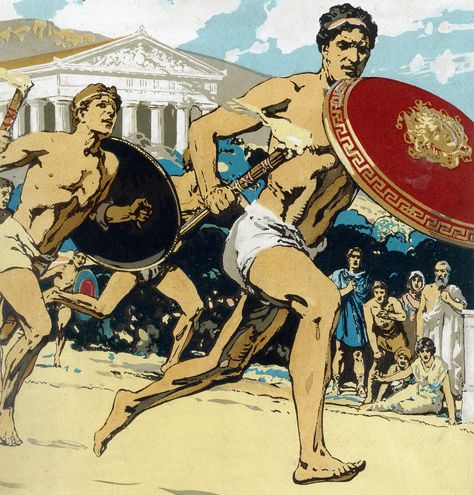 Men had lot more freedom and started the Olympics, became important for the men to play sports and be in olympics Greco Persian Wars, Ancient Olympic Games, Ancient Olympics, Core Knowledge, Greek Men, Poster Sport, Europe Germany, Greek Cooking, Greek History