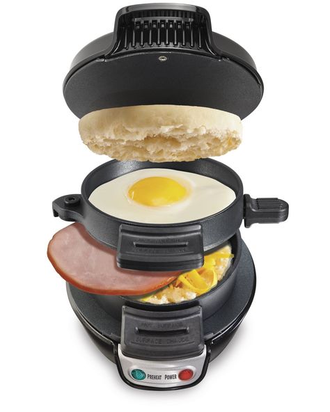 Homemade Breakfast Sandwich, Hamilton Beach Breakfast Sandwich Maker, Mini Waffles, Beach Breakfast, Breakfast Sandwich Maker, Egg Cooker, Sandwich Maker, English Muffins, Homemade Breakfast