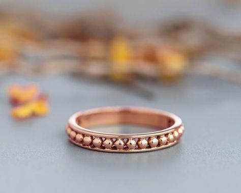 Unique Dainty Dots Ring, Made of 14k Solid Yellow / Rose Gold, Perfect as a single ring or as a stacking ring, Alternative Boho Wedding Band. Boho Style jewelry can be also dainty and minimalist. #noitadesigns #etsy  #boho #bohostyle  #bohochic #bohemian #gipsy #gypsy #unique_womens_fashion #unique #jewelry #indianfashion #indianjewelry #rings #stackingrings #stackablerings #knucklering #midirings #goldrings #solidgold #angagementrings #bohowedding #weddingring Boho Wedding Band, Boho Wedding Bands, Recycled Gold Ring, Boho Wedding Ring, Dainty Wedding Ring, Alternative Wedding Rings, Stackable Rings Wedding, Dainty Gold Rings, Zierlicher Ring