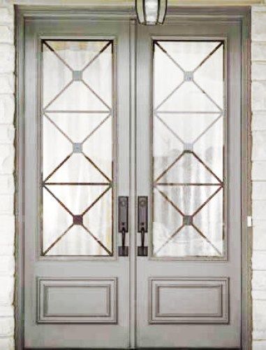 Exterior Double Doors, Home Design Exterior, Double Door Entryway, Porte In Ferro, Double Doors Exterior, Entry Doors With Glass, Black Interior Doors, Doors Wooden, Garage Door Design