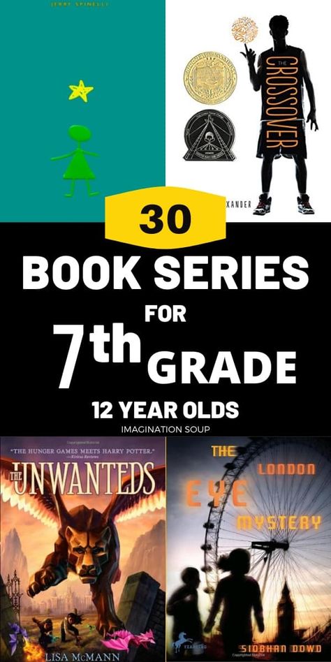 Best Book Series for 7th Graders (12 Year Olds) | Imagination Soup Good Books For Teens, 7th Grade Reading, Kids Picture Books, Smart Boys, Middle School Books, Best Book Series, Read Read Read, Middle Grade Books, Read Aloud Books