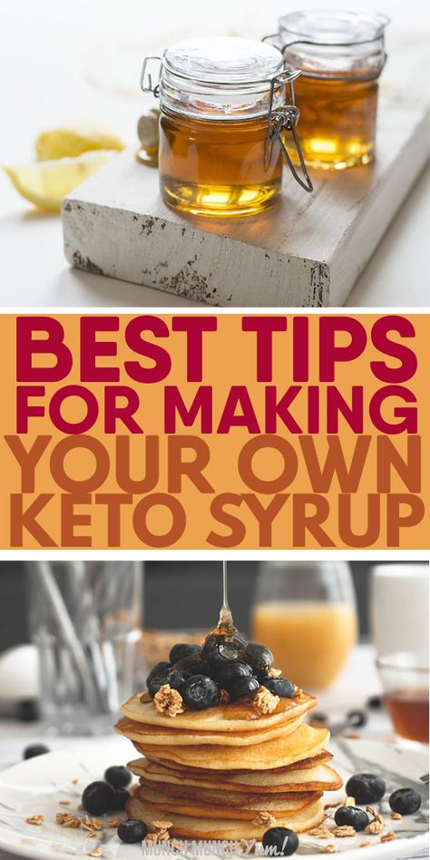 Keto Syrup Recipe, Keri Recipes, Keto Syrup, Healthy French Toast Recipe, Butter Tart, Maple Syrup Recipes, Keto Breakfasts, Almond Flour Pancakes, Syrup Recipes