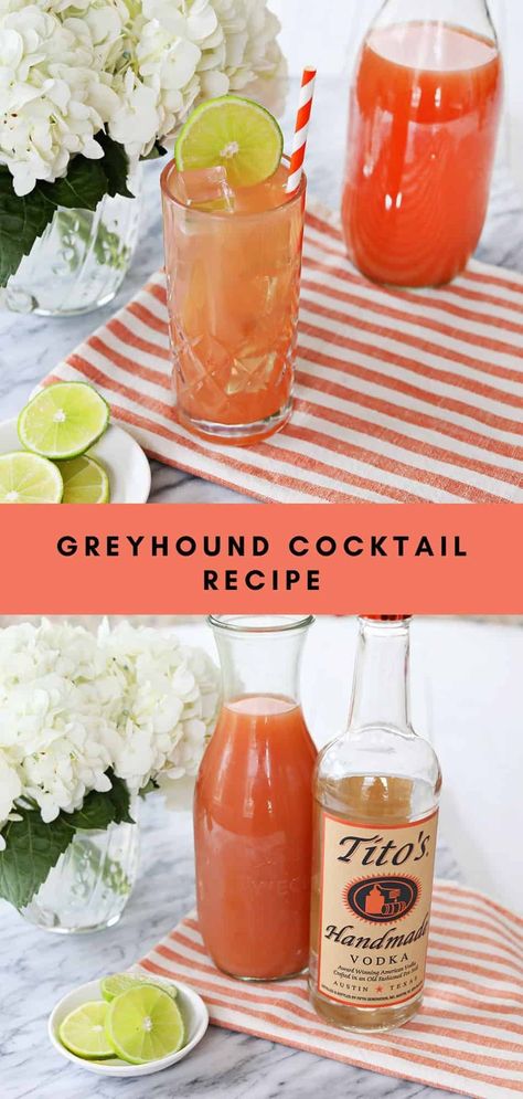 Greyhound Drink - A Beautiful Mess Greyhound Drink, Greyhound Cocktail, Brunch Cocktails, A Beautiful Mess, Grapefruit Juice, Easy Cocktails, Beautiful Mess, Classic Cocktails, Greyhound