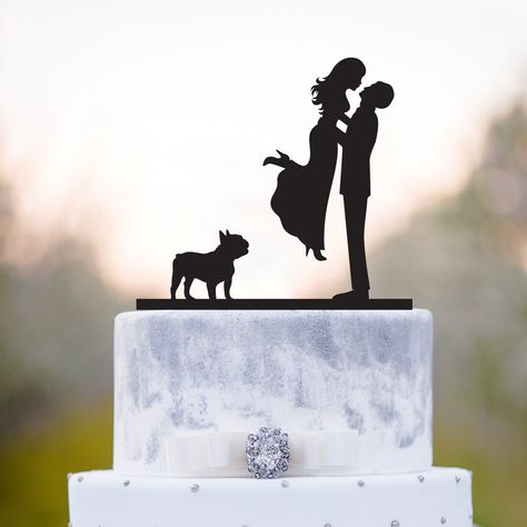 Golden Retriever Cake Topper, Golden Retriever Cake, Corgi Wedding, Gamer Wedding Cake, Bicycle Wedding Cake, Travel Wedding Cake, Cake Topper With Dog, Bulldog Cake, Dog Wedding Cake Topper