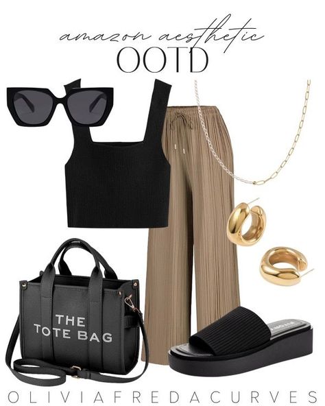 Amazon Aesthetic Outfit Midsize Clothing, Amazon Aesthetic, Midsize Fashion, Looks Street Style, Neutral Outfit, Casual Chic Outfit, Aesthetic Outfit, Ideas Aesthetic, Summer Fashion Outfits