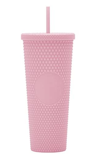 Iced Coffee Smoothie, Reusable Plastic Cups, Studded Tumbler, Coffee Smoothie, Pink Pilates, Pilates Princess, Pink Starbucks, Cup Ideas, Acrylic Tumblers