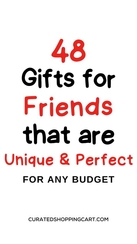 Looking for fun & unique gifts for your best friend? This ultimate friendship gift guide includes affordable small gifts, keepsakes & useful gifts that are perfect for any budget. Whether you want a funny best friend present or a sentimental gift, this list has you covered! Great for birthdays, Christmas, Secret Santa, or just because. Click to see all the best ideas! Birthday gifts for friends, gifts for besties, matching friendship gifts, best gift ideas for your BFF, best friend accessories. Best Friend Accessories, Friend Accessories, Gifts For Besties, Gifts For Your Best Friend, Friend Present, Funny Best Friend, Christmas Secret Santa, Birthday Gifts For Friends, Useful Gifts