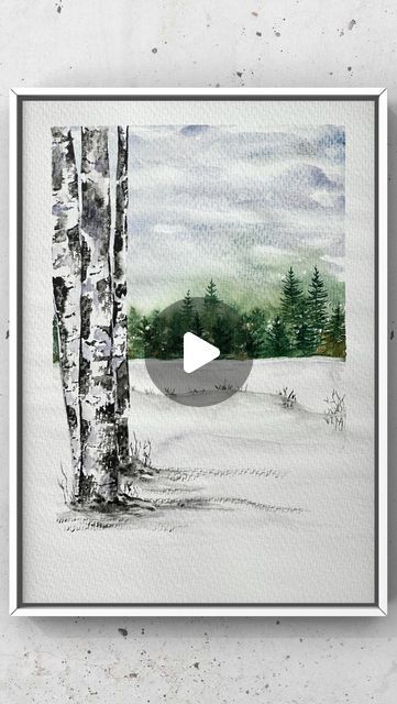 HuArt • Art & Design | Duluth, MN | LeeAnn Huot on Instagram: "I’m teaching a class at the end of the month and our reference will be this Winter birch scene. 

Everyone loves trees right??

Well the easiest way for a beginner to start practicing painting birch trees is by using paper. Yes, paper! Tear a piece of heavy card stock or watercolor paper to about an inch or so in size. Use the edge of the paper to dip the edge into paint and pull that paint across your tree form. Use different strokes, pull thick and thin lines, create knots and just have fun with it!!

Let me know if you try it!

#watercolor #watercolorart #watercolorpainting #duluth #duluthmn #art #duluthminnesota #artlove #watercolortips #watercolortutorial #trees #birchtrees #treeart" Painting Birch Trees, Paper Tear, January Art, Different Strokes, Duluth Minnesota, Watercolor Tips, Duluth Mn, Birch Trees, Watercolour Tutorials