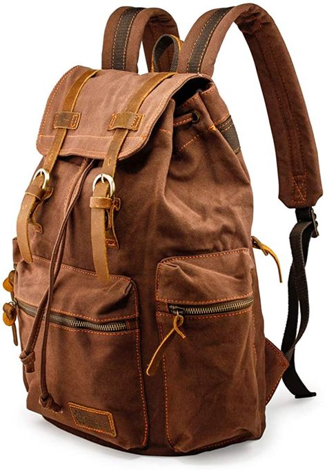 Prop Drawing, Utility Backpack, Canvas Backpack Men, Motorcycle Wear, Waxed Canvas Backpack, Aesthetic Hiking, Canvas Backpacks, Field Bag, Leather Backpack For Men