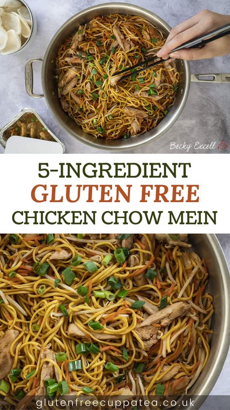 Chicken Chow Mein Recipe, Gluten Free Chinese, Chow Mein Recipe, Chicken Chow Mein, Gluten Free Recipes For Dinner, Gluten Free Dairy Free Recipes, Gluten Free Eating, Chow Mein, Gluten Free Dinner