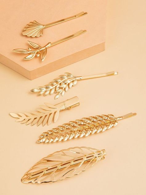 Otaku Clothes, Leaf Hair Clip, Hair Tie Accessories, Gold Hair Clips, Lovers Bracelet, Hair Accessories Pearl, Hair Accessories Clips, Girly Accessories, Bridal Hair Pins