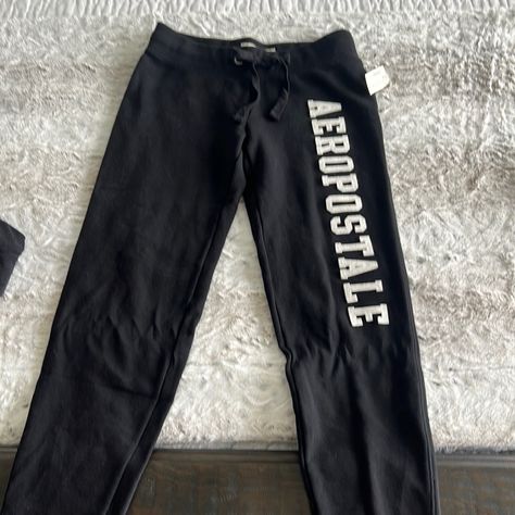 Two Pairs Of Areoostale Joggers Black And Gray Pair. Black Is New With Tags, Gray Pair Worn Once. Ladies Size Xs Aeropostale Flare Sweatpants, Black Flares Outfit, Aeropostale Set, Aeropostale Outfits, Flares Outfit, Aeropostale Sweatpants, Dream Pants, Xmas Wishlist, Aeropostale Pants