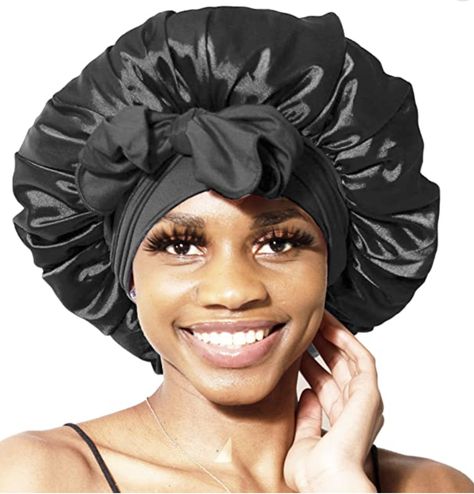 Bonnet Queen's Bonnets are a MUST! Click the link below! Bonnet For Men, Hair Wraps For Sleeping, Sleep Hairstyles, Night Hairstyles, Sleeping Women, Head Wraps For Women, Silk Bonnet, Satin Bonnet, Hair Bonnet