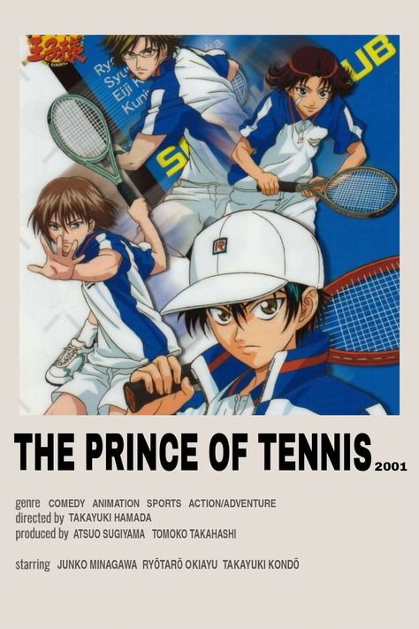 Anime/ Minimalist Poster/ The Prince of Tennis Prince Of Tennis Fanart, Sports Anime Recommendations, Prince Of Tennis Wallpaper, Anime Checklist, Anime Recommend, Anime Logos, New Prince Of Tennis, College Prints, Anime Title