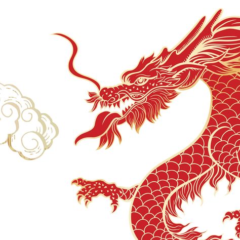 INTRICATE & ELEGANT! This wall decal features a red Chinese dragon measuring 24 in. wide x 40 in. high and 2 puffs of dragon smoke.  → Decorative dragon wall decor  →24 in. W x 40 in. H.   → Mess-free, repositionable & removable → No white edges - looks like it is painted on the wall → So easy - just peel and stick Make a bold statement with this colorful Chinese dragon wall decal. Set includes a red and yellow dragon sticker measuring 24 in. wide x 40 in. high and 2 white smoke puffs. The drago Chinese Painting Dragon, Chinese Dragon Line Art, Red Dragon Painting, Chinese Dragon Painting, Chinese Dragon Illustration, Chinese Stickers, Cny Dragon, Chinese Dragon Drawing, Chinese Dragon Design