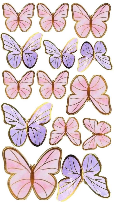 Purple Butterfly Toppers Printable, Purple Butterfly Printable Cake Topper, Flower Topper Printable, Pink Butterflies Printable, Butterfly Cake Topper Printable, Purple Butterfly Printable, Butterfly Stickers Printable, Pink Butterfly Printable, Butterfly Topper