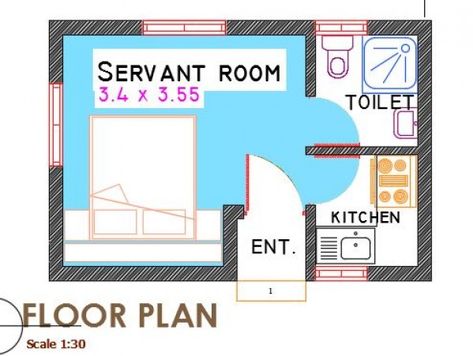 Servant Quarters Design Plan, Servant Quarters House Plan, Servant Quarters Design, Servant Quarters, Servants Quarters, Floor Pattern Design, Floor Pattern, Indian House Plans, Indian House