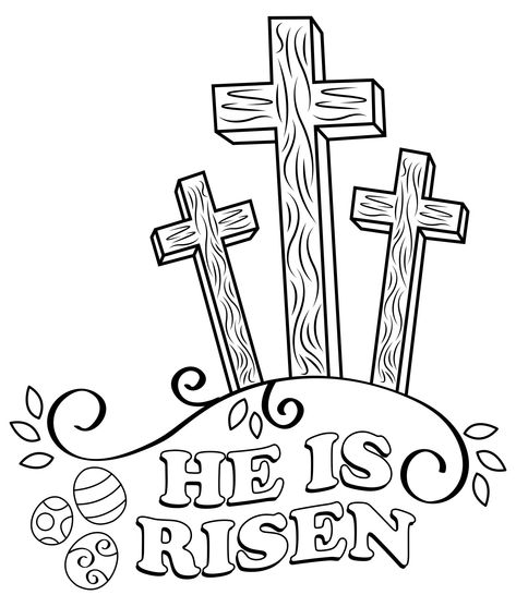 Religious Easter Coloring Page Palm Sunday Coloring Page Free Printable, Easter Coloring Pages Printable Free, Happy Easter Religious, Easter Coloring Pictures, Easter Coloring Pages Printable, Easter Religious Crafts, Easter Cards Religious, Embroidery Easter, Easter Coloring Sheets