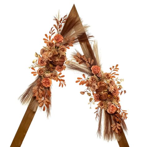 Wedding Arch Flowers, Artificial Flowers for Decoration, Large Flower Swag for Boho Styles Wedding Ceremony Floral Decor - Pack of 2 Rustic Autumn Wedding, Boho Wedding Backdrop, Flower Swag, Flowers For Decoration, Swag Design, Wedding Arches, Macrame Backdrop, Flower Tie, Wedding Arch Flowers