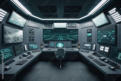 Command Room, Security Room, Scifi Interior, Teknologi Futuristik, Hidden Room, Mobil Futuristik, Spaceship Interior, Home Studio Setup, Control Room