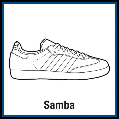 Adidas - KicksArt Adidas Drawing, Adidas Samba White, Shoes Drawing, Adidas Spezial, Iphone Wallpaper Themes, Adidas Samba Sneakers, Adidas Samba, Art Classroom, Easy Drawings