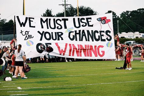 Cheerleading Stretches, Run Through Signs, High School Football Posters, Cheerleading Signs, Football Banners, Spirit Posters, School Spirit Posters, Pep Club, Homecoming Signs