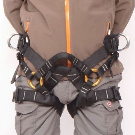 Harness Seat Belt Sitting Safety for Rock Climbing Rappelling Equipment Gear Mountain Climbing Gear, Rock Climbing Harness, Bulletproof Clothing, Harness Outfit, Forest Management, Abseiling, Climbing Harness, Rock Climbing Gear, Tree Climbing