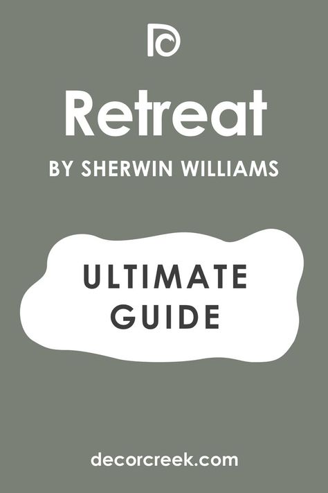 Retreat Paint Color SW-6207 by Sherwin Williams. The Ultimate Guide Retreat Paint Color, Sage Green Exterior House Colors, Sherwin Williams Color Schemes, Accent Wall Paint Colors, Green Exterior Paints, Green Exterior House Colors, Sherwin Williams Green, Vintage Inspired Room, Sage Green Paint Color