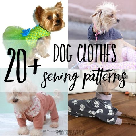 Cutest paid & free printable dog clothes patterns - Swoodson Says Dogs Essentials, Pig Treats, Dog Shirt Pattern, Dog Jacket Patterns, Small Dog Clothes Patterns, Pet Clothes Patterns, Dog Clothes Patterns Sewing, Dog Dress Pattern, Dog Coat Pattern